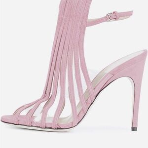 Elegant Pink Strappy Heels